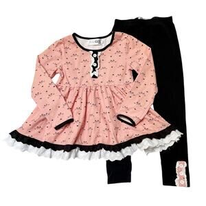 Eliza Cate Cat Print Outfit Size 6